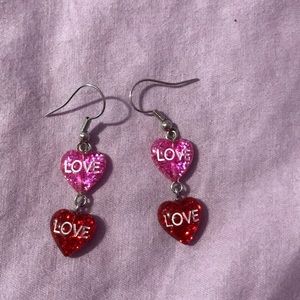 Love heart earrings